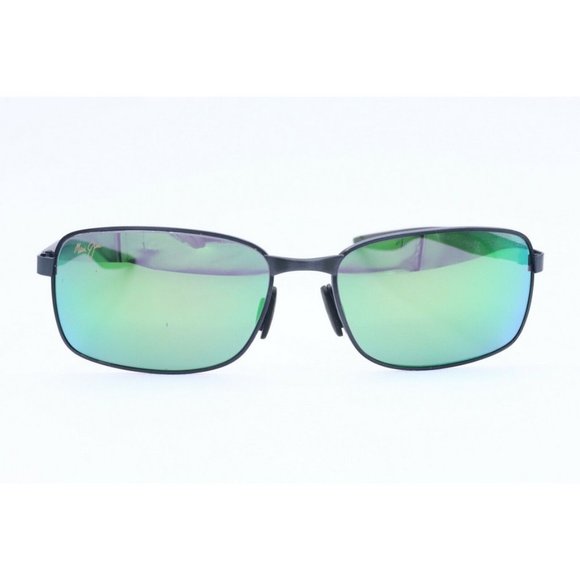 Maui Jim Shoal MJ 797-02F Rectangle Gunmetal Sunglasses Polarized Green Lens (B) main image 4